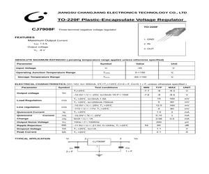 three-terminal negative voltage regulator cj7908f-to-220f